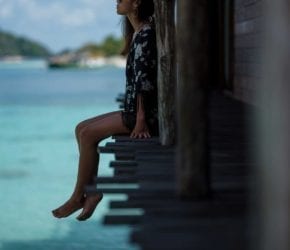 Relaxing in the Overwater Bungalow, Bawah Reserve, Indonesia