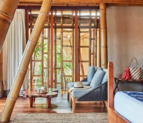 Lounge area in the double bedroom of the 2-bed pool villa, Bawah Reserve, Indonesia
