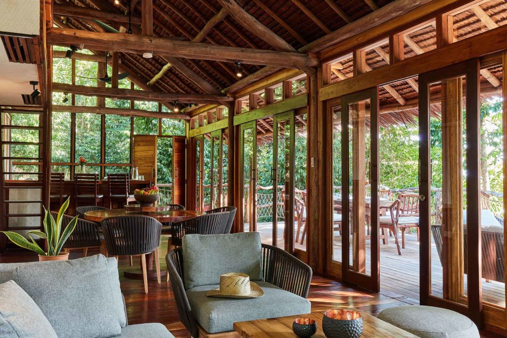 Jungle Lodge, a 2-bedroom accommodation that is suitable for family with a spacious living, dining and balcony at Bawah Reserve, Indonesia