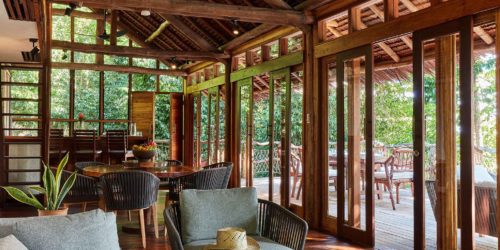 Jungle Lodge, a 2-bedroom accommodation that is suitable for family with a spacious living, dining and balcony at Bawah Reserve, Indonesia
