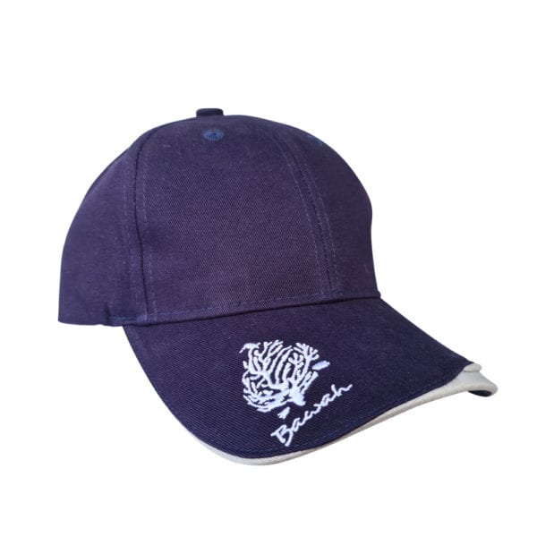 bawah-blue-golf-cap-side-view-logo