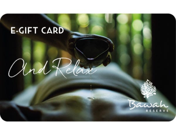Bawah Reserve Gift Voucher card And relax