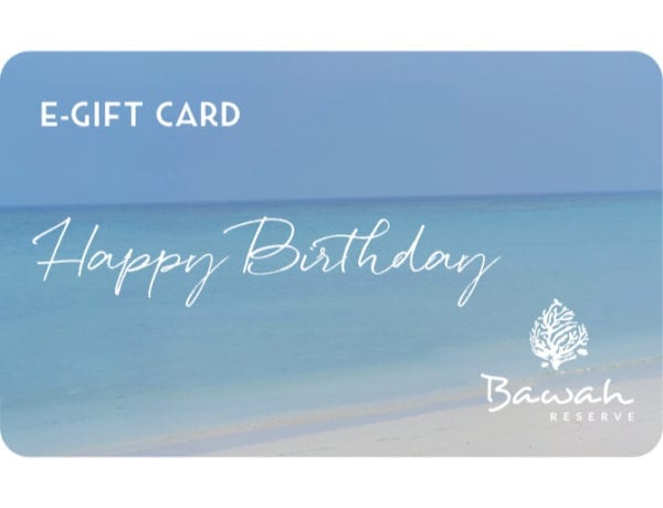 Bawah Reserve Gift Voucher card Happy Birthday