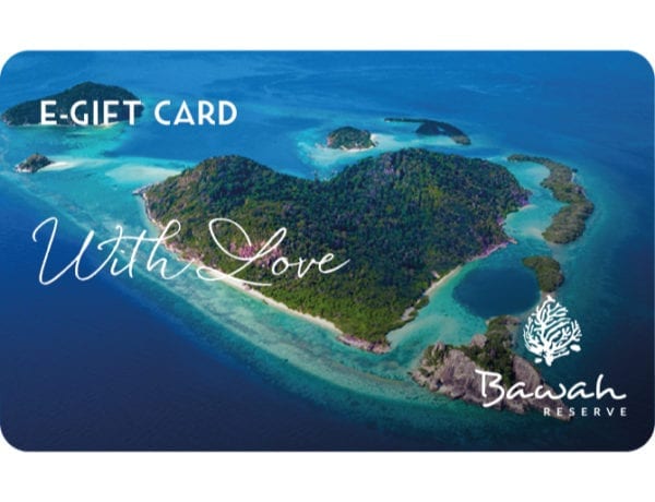 Bawah Reserve Gift Voucher card with love