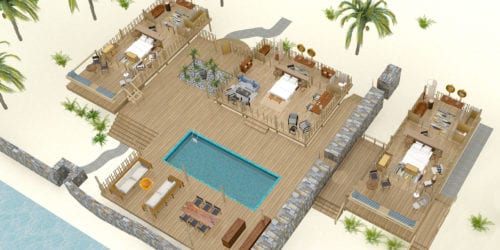 3-bed pool villa room layout, accommodation at Bawah Reserve, Indonesia