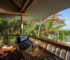 Beach Suite Verandah, on private island sustainable resort Bawah Reserve, Indonesia