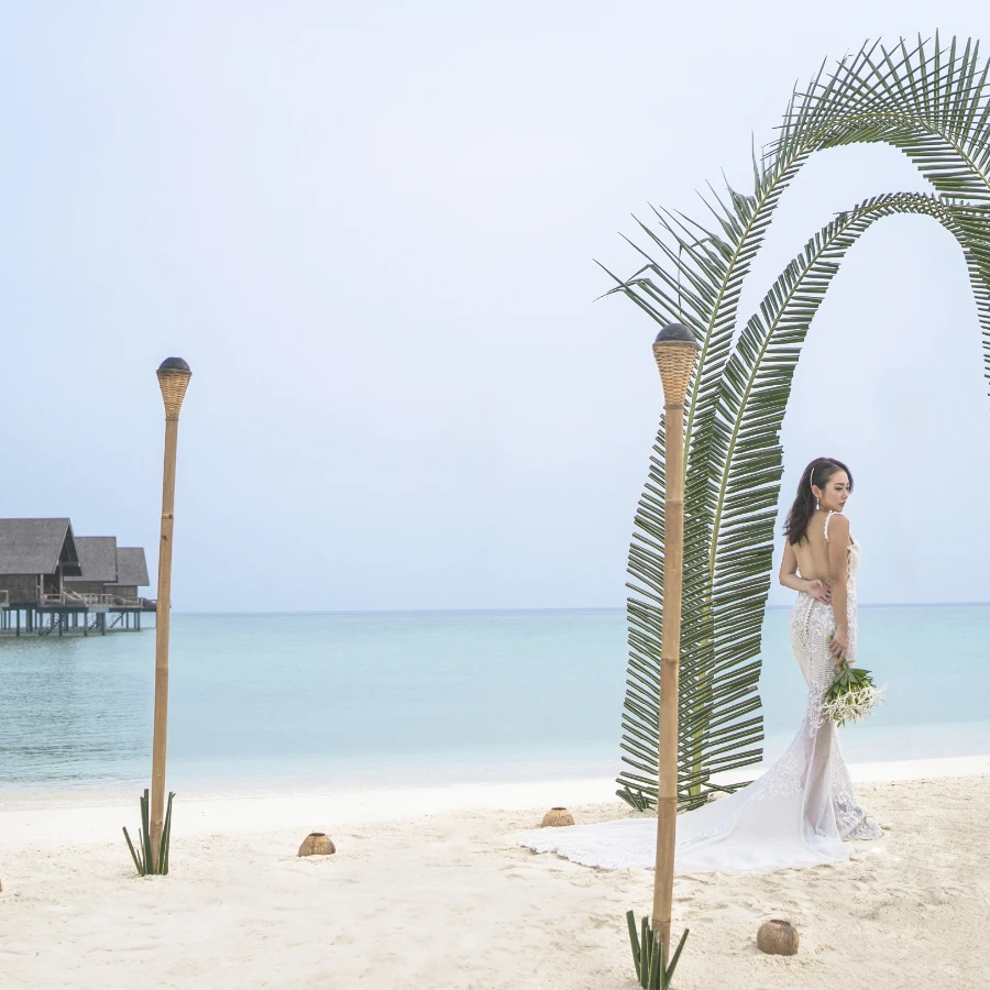 Destination wedding packages for beach wedding on private island.