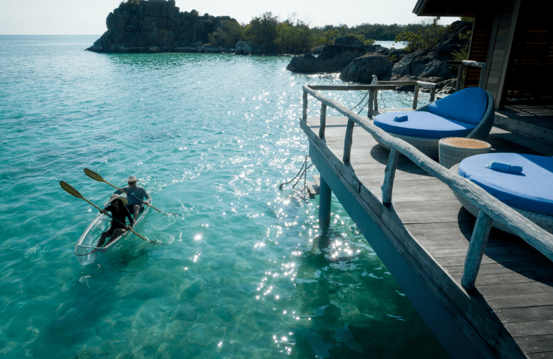 Romance at Bawah Reserve, Indonesia, couples kayaking.