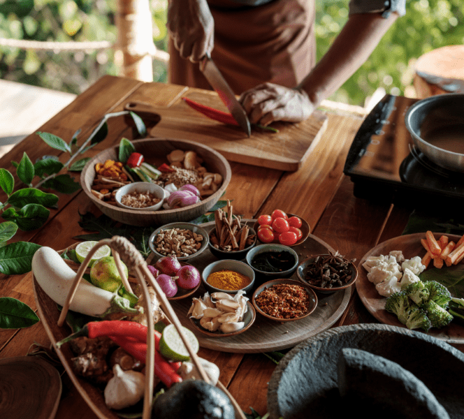 Activities at Bawah Reserve, Indonesia, Indonesian cooking classes.