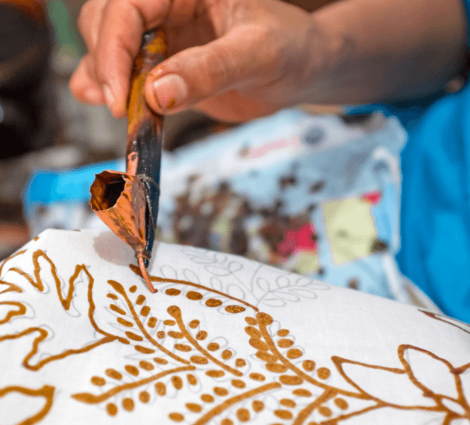 Activities at Bawah Reserve, Batik art class.