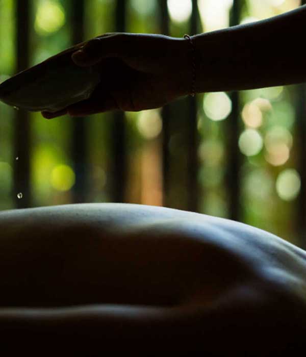 Aura Spa oil back massage at Bawah Reserve Indonesia.