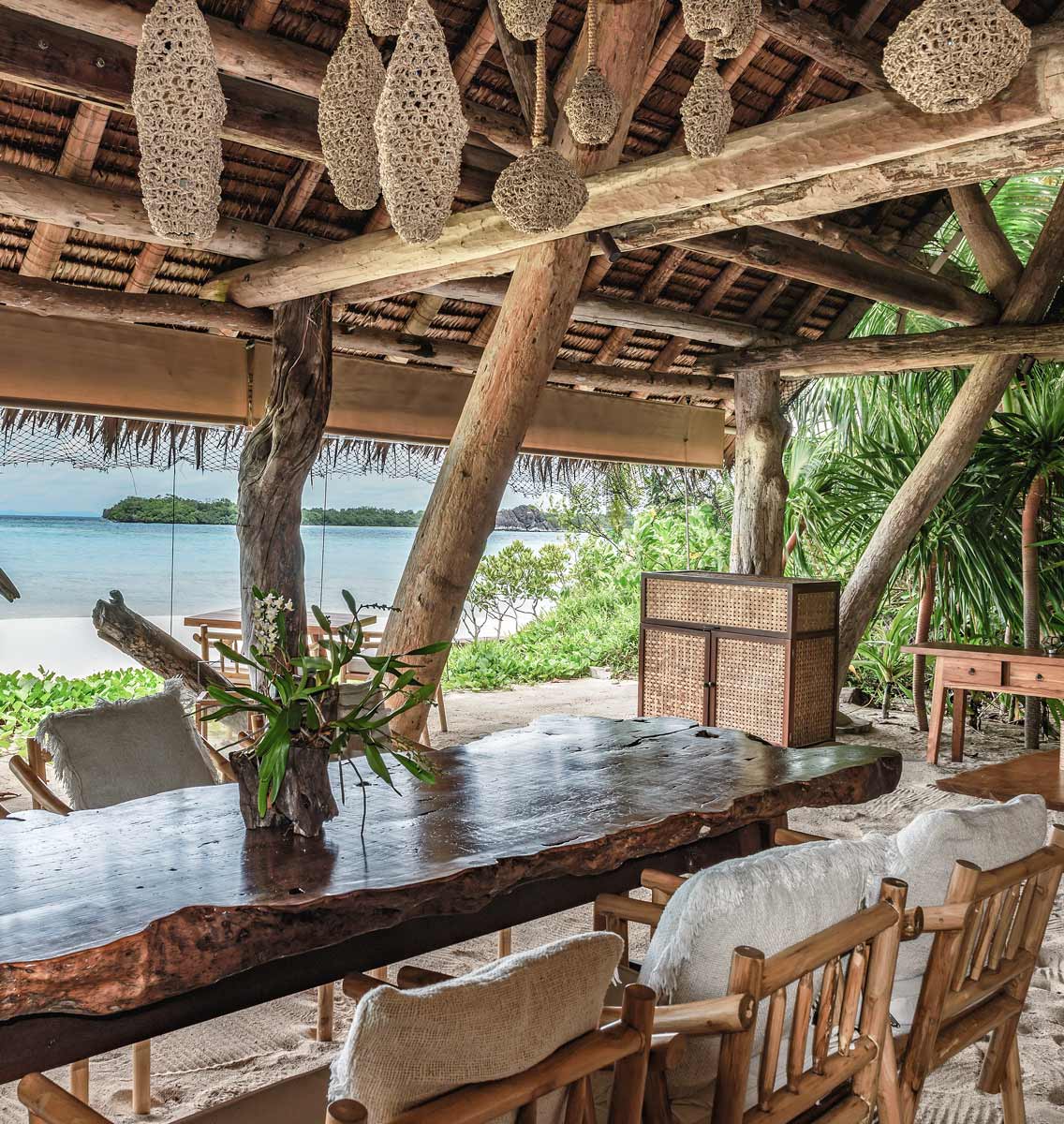 Elang Private Residence, Beach house area, Private buyout island at Bawah Reserve, Indonesia.