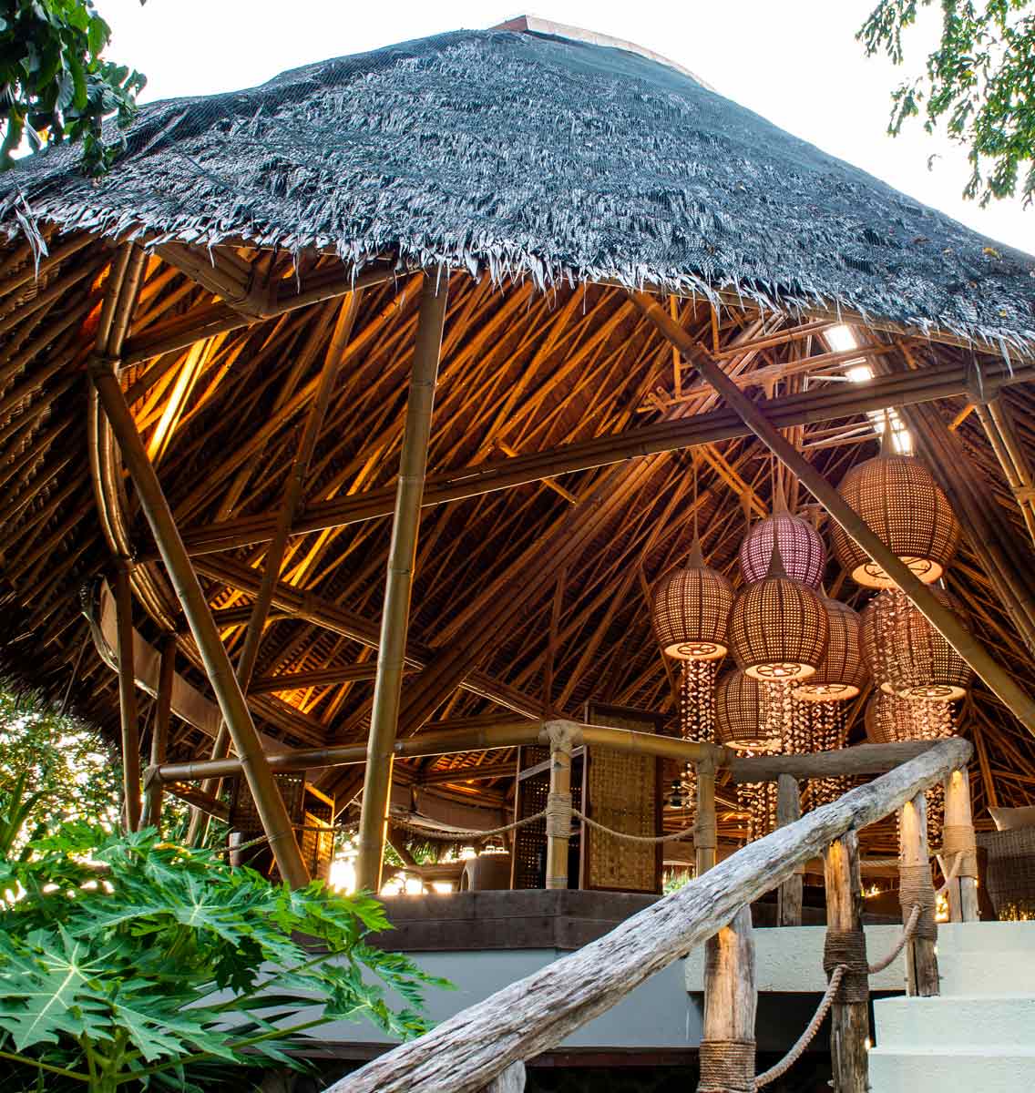 Treetops hotel restaurant at Bawah Reserve, Indonesia