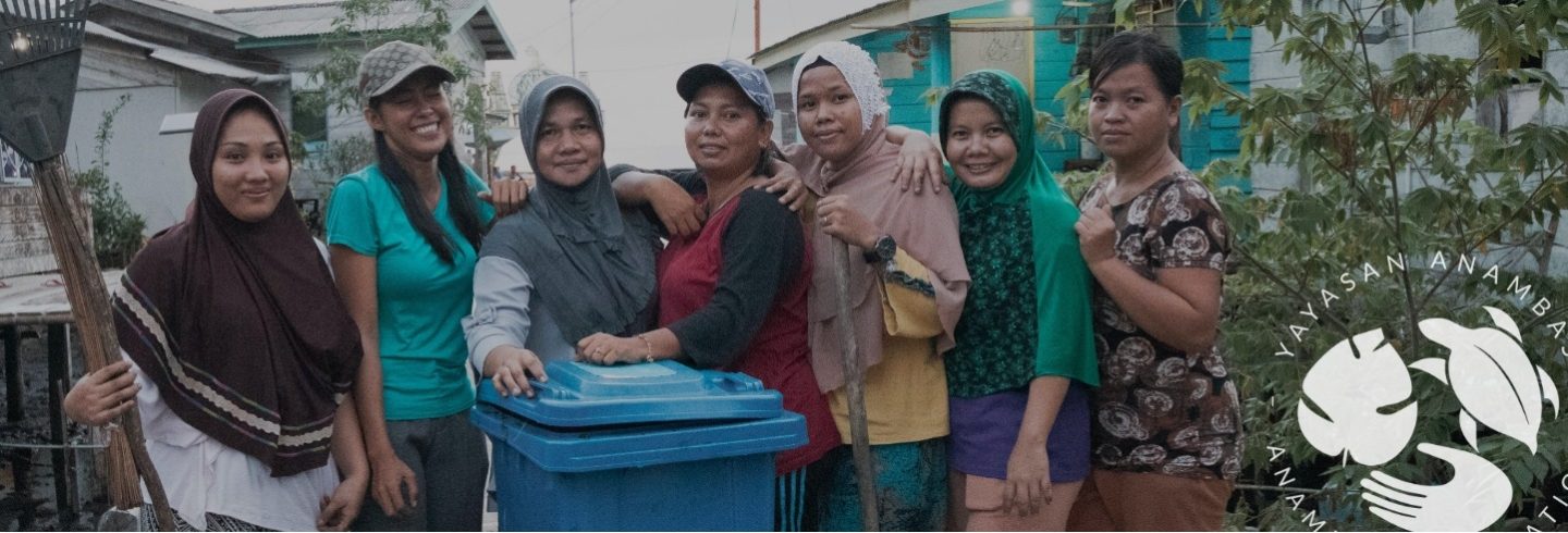 Anambas Foundation, Bawah Reserve, Indonesia. Sustainability and recycling, small island community waste management.
