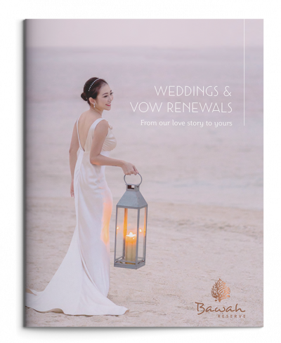 Weddings and Vow Renewals brochure Bawah Reserve Indonesia